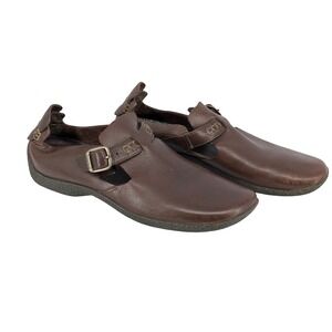 Timberland Smart Comfort Brown Leather Mary Jane Clogs Mules Womens 7M 7.5
